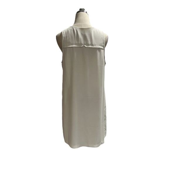 Trina Turk Women's Banning White Crepe Sleeveless V Neck Pockets Dress Sz 12-14 - Picture 4 of 10
